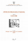 Research paper thumbnail of Le "Chiose sopra la Commedia" di Mino di Vanni d'Arezzo, in «Studi di Filologia Italiana», LXVIII, 2010, pp. 51-170.