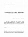 Research paper thumbnail of Wywiad biograficzny Dana McAdamsa - adaptacja polska i niektóre możliwości interpretacyjne