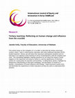 Research paper thumbnail of Tertiary teaching: Reflecting on human change and influence from the crucible