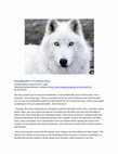 Research paper thumbnail of Native American Folklore- Grandmother's Creation Story and Black and White Wolf Story