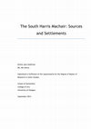 Research paper thumbnail of The South Harris machair: sources and settlements