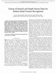 Research paper thumbnail of Fusion of Inertial and Depth Sensor Data for Robust Hand Gesture Recognition