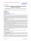 Research paper thumbnail of Formulation and evaluation of immediate release tablets of Imipramine hydrochloride