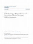 Research paper thumbnail of Political Economy and Marxism: Theories in the Interpretation of Inka State Maintenance