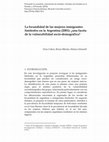 Research paper thumbnail of La fecundidad de las mujeres inmigrantes limítrofes en la Argentina (2001): ¿una faceta de la vulnerabilidad socio-demográfica?