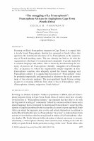 Research paper thumbnail of The smuggling of La Francophonie: Francophone Africans in Anglophone Cape Town (South Africa)