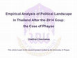 Research paper thumbnail of EMPIRICAL ANALYSIS OF POLITICAL LANDSCAPE  IN THAILAND AFTER THE 2014 COUP:  THE CASE OF PHAYAO