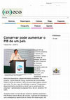 Research paper thumbnail of Conservar pode aumentar o PIB de um país