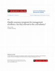 Research paper thumbnail of Quality Assurance Programs for Management Excellence. Are they Relevant to the Coal Industry?