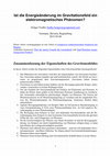 Research paper thumbnail of Ist die Energieänderung im Gravitationsfeld ein elektromagnetisches Phänomen