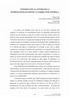 Research paper thumbnail of Introducción al estudio de la internacionalización de la Guerra Civil Española