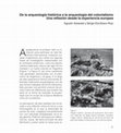 Research paper thumbnail of AZKARATE, A., ESCRIBANO, S. (2014): De la arqueología histórica a la arqueología del colonialismo, Una reflexión desde la experiencia europea: "Arqueología de los primeros asentamientos urbanos españoles en la América Central y Meridional, Actas del I seminario internacional RII_UC": 87-109