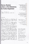 Research paper thumbnail of Novos dados sobre a Pré-História do Cabo Espichel. 