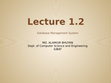 Research paper thumbnail of DBMS Lecture-2