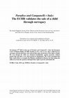 Research paper thumbnail of Paradiso and Campanelli v Italy: The ECHR validates the sale of a child through surrogacy