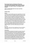 Research paper thumbnail of FROM HUNKY HEROES TO DANGEROUS DINOSAURS Journalism-union relations, news access and press coverage in the 2002-3 British Fire Brigades Union dispute