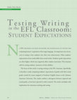 Research paper thumbnail of Testing Writing in the EFL Classroom by N. N. Bacha