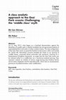 Research paper thumbnail of A Class Analytic Approach to the Gezi Park Events: Challenging the Myth of “Middle Classes