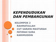 Research paper thumbnail of Kependudukan dan Pembangunan - Ekonomi Kependudukan