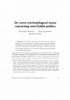 Research paper thumbnail of On some methodological issues concerning anti-Dublin politics