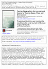 Research paper thumbnail of Productive identities and community conditions for rural tourism in Mexican tropical drylands