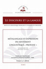 Research paper thumbnail of N° 6.1 Métalangage et expression du sentiment linguistique "profane". Edité par Michelle Lecolle.