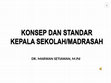 Research paper thumbnail of Konsep dan Standar Kepala Sekolah/Madrasah