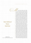 Research paper thumbnail of "Sultan Abdülmecid Dönemi Devlet Ricali", Sultan Abdülmecid ve Dönemi (1823-1861), ed. Kemal Kahraman-İlona Baytar, İstanbul 2015. 