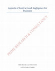 Research paper thumbnail of Aspects of Contract and Negligence for Business