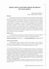 Research paper thumbnail of “Apuntes sobre los principales debates disciplinares de la Teoría Política”