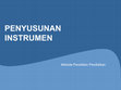 Research paper thumbnail of Penyusunan instrument