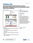 Research paper thumbnail of Combined Single-Cell Functional and Gene Expression Analysis Resolves Heterogeneity within Stem Cell Populations