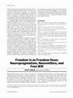 Research paper thumbnail of 2015 - Shook - Freedom Is as Freedom Does - Neuropragmatism, Neuroethics, and Free Will