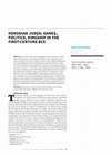 Research paper thumbnail of Herodian Judea: Games, Politics, Kingship in the first century BCE