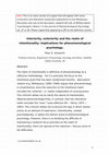 Research paper thumbnail of Interiority, exteriority and the realm of intentionality