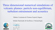 Research paper thumbnail of Numerical simulations of volcanic plumes: negative entrainment, comparison between one and three dimensional model, non-equilibrium and turbulence and acoustics