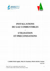 Research paper thumbnail of INSTALLATIONS DE GAZ COMBUSTIBLES UTILISATION ET PRECONISATIONS