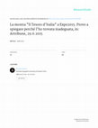 Research paper thumbnail of La mostra "Il Tesoro d'Italia" a Expo2015. Provo a spiegare perché l'ho trovata inadeguata, in: Artribune, 29.6.2015