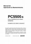 Research paper thumbnail of PC5500-6 PALA HIDRÁULICA PARA MINERÍA NÚMERO DE SERIE 15034/037