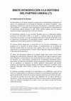 Research paper thumbnail of Breve síntesis de la historia del Partido Liberal