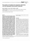 Research paper thumbnail of The position of localized soil compaction determines root and subsequent shoot growth responses