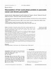 Research paper thumbnail of Glycosylation of liver acute-phase proteins in pancreatic cancer and chronic pancreatitis. 