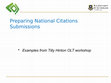 Research paper thumbnail of Workshop: Focusing your teaching citation application