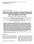 Research paper thumbnail of Molecular cloning, expression, sequence analysis and in silico comparative mapping of trehalose 6-phosphate gene from Egyptian durum wheat Ayman A.