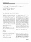 Research paper thumbnail of Preprocessing of gravity gradients at the GOCE high-level processing facility