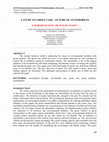 Research paper thumbnail of A STUDY ON GREEN CARS – FUTURE OF AUTOMOBILES