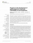 Research paper thumbnail of Progress in the development of gelling agents for improved culturability of microorganisms