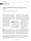 Research paper thumbnail of Culture and English Language Teaching in the Arab World