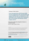 Research paper thumbnail of "Las concepciones del desarrollo en los programas estatales de promoción de emprendimientos productivos del MDH de la pcia. de Bs. As. (1990-2007)"