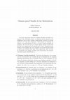 Research paper thumbnail of Glosario de términos Lógica y Filosofía de las Matemáticas